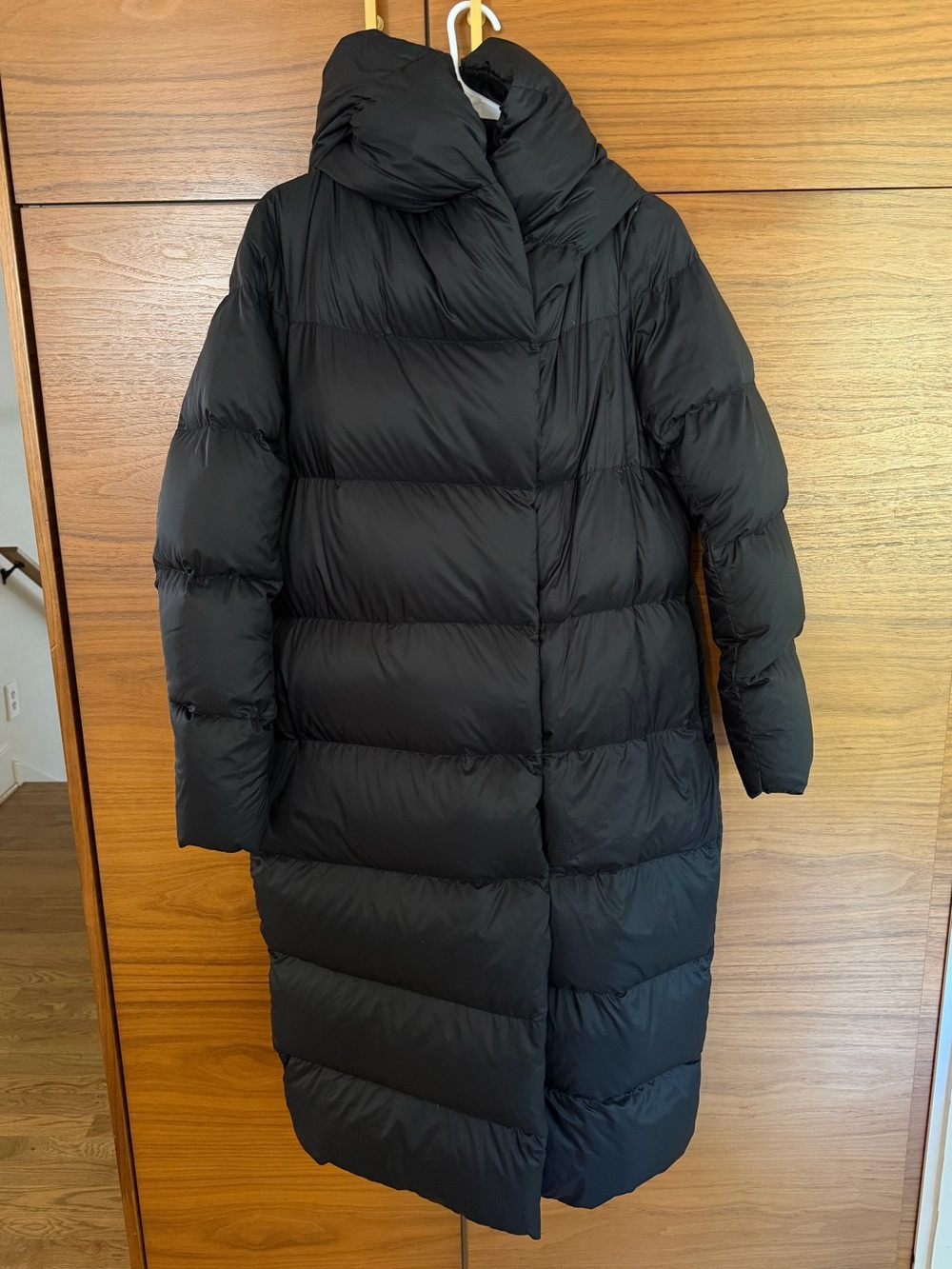 Lululemon Cloudscape Wrap Long Goose Down Puffer Jacket Coat Black Size 8 W4AO0S